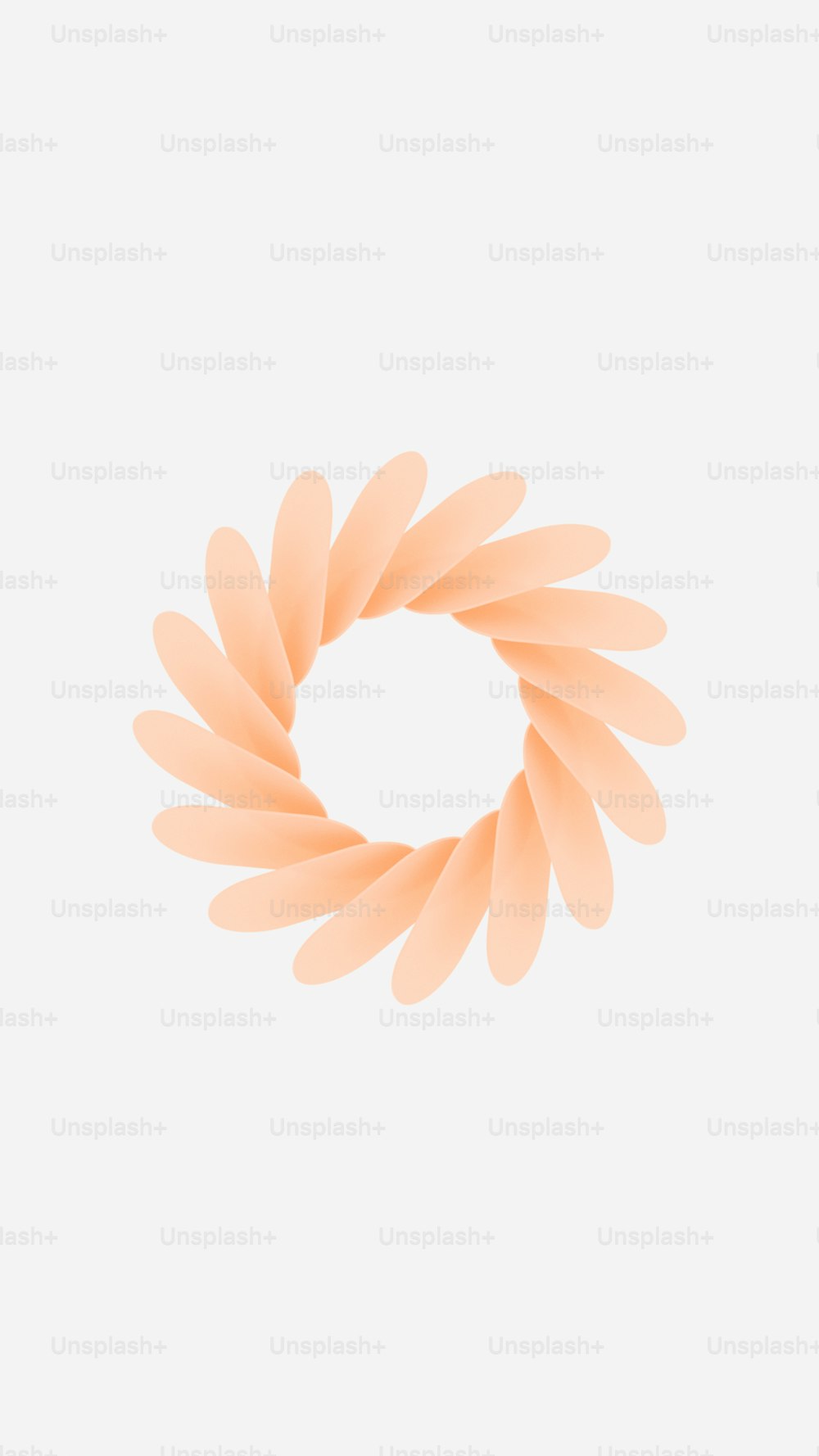 a spiral of white paper on a white background