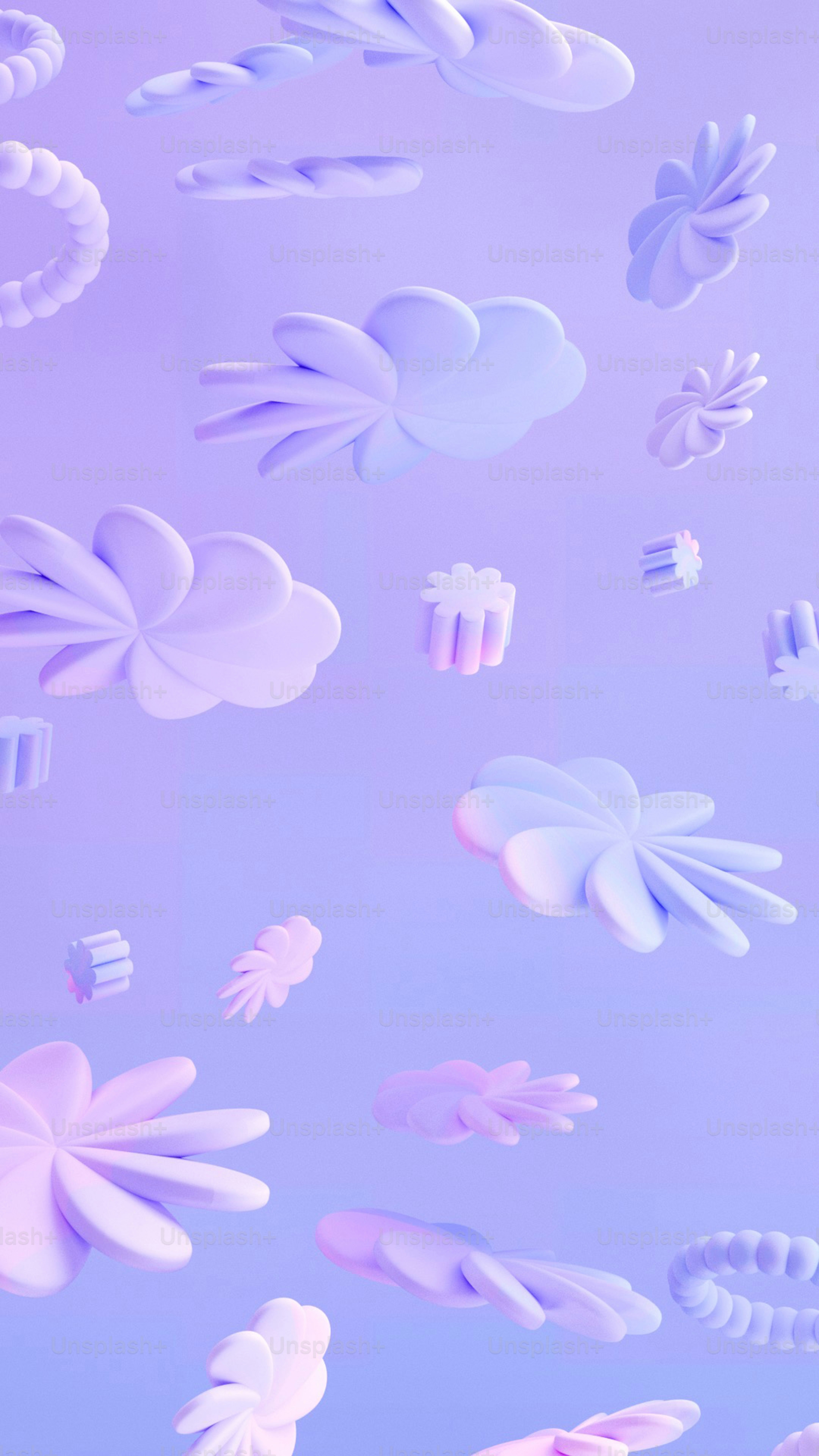 a bunch of different shapes and sizes of clouds