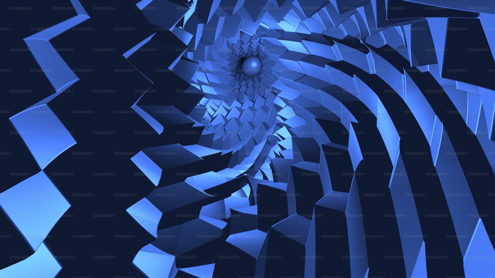 a computer generated image of a blue tunnel