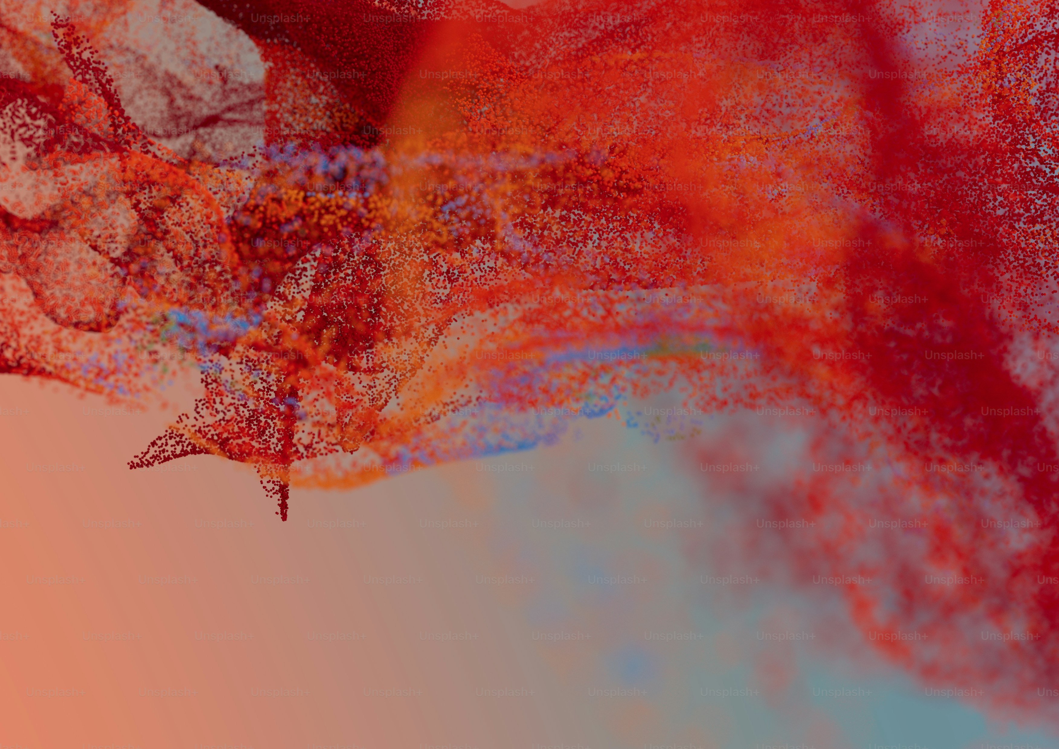 Una imagen borrosa de un objeto rojo y amarillo