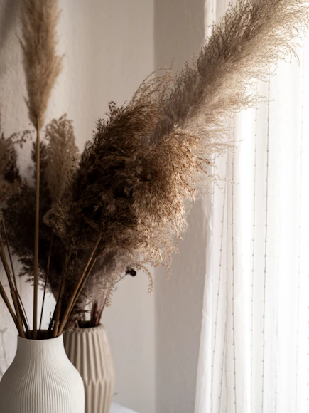 Dried Pampas Grass Bundle in Boho Home Decor Vase 2026