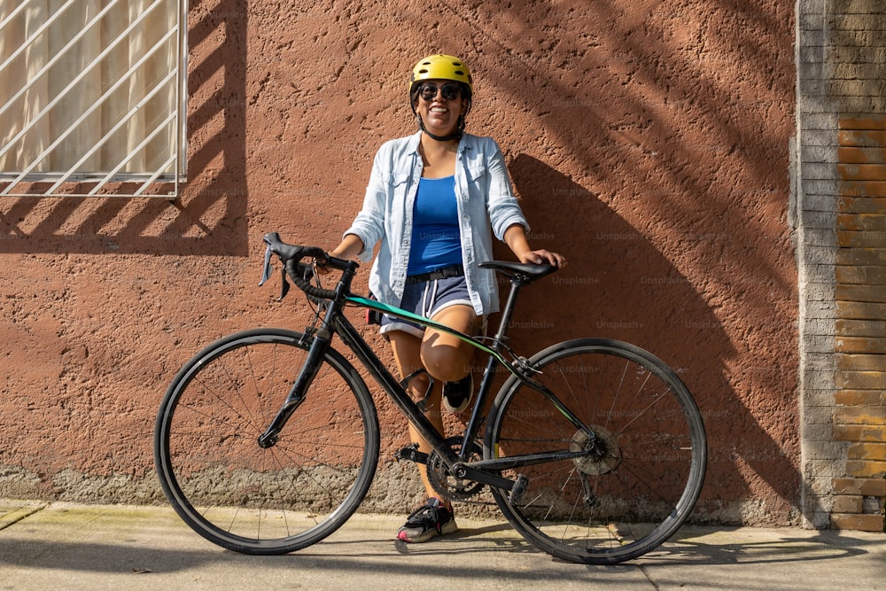 portrait of a mexican urban cyclist looking at camera