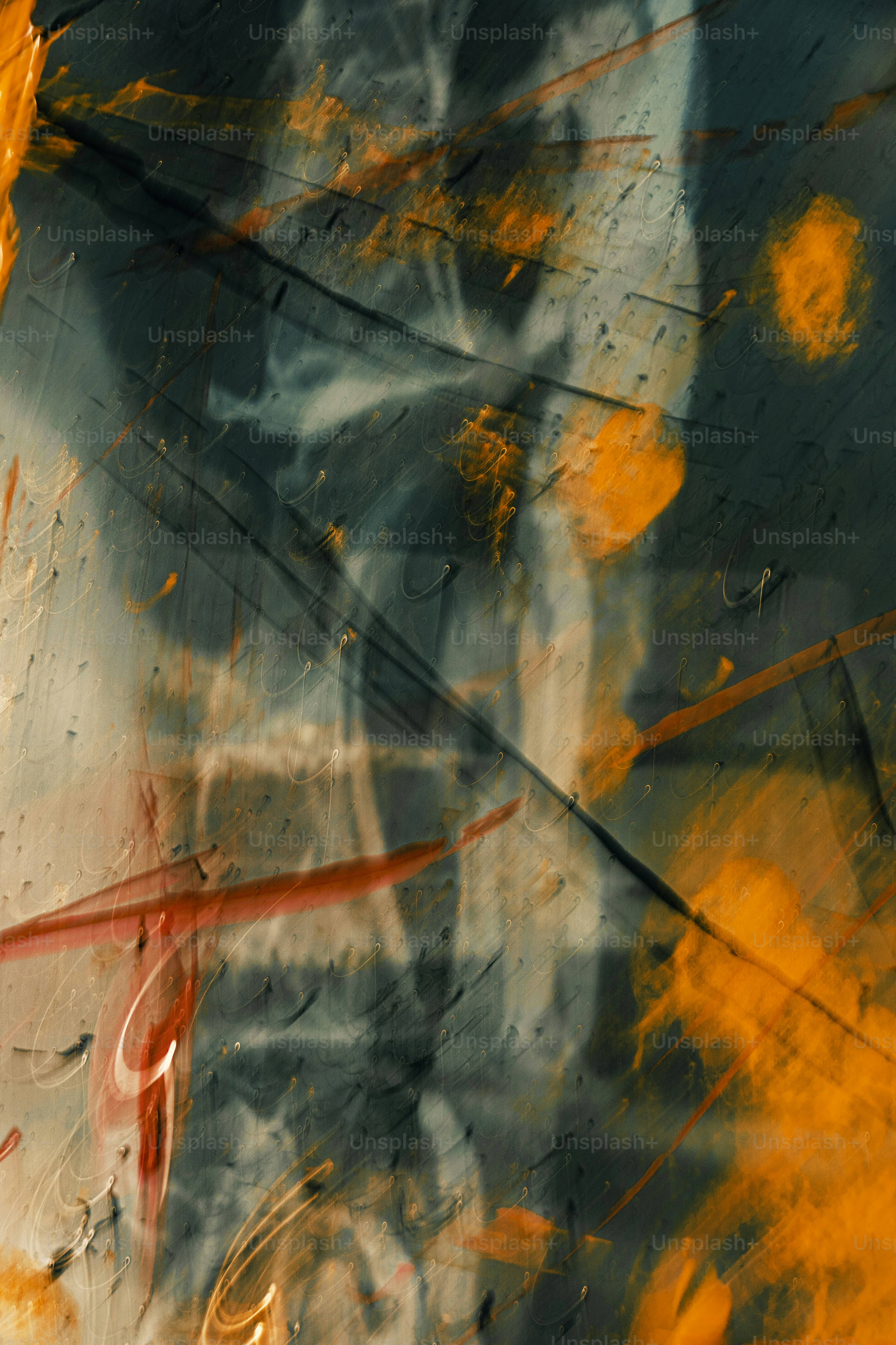 a close up of a painting on a wall