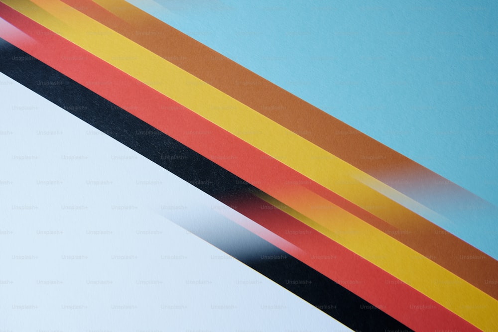 a close up of a multicolored striped wallpaper