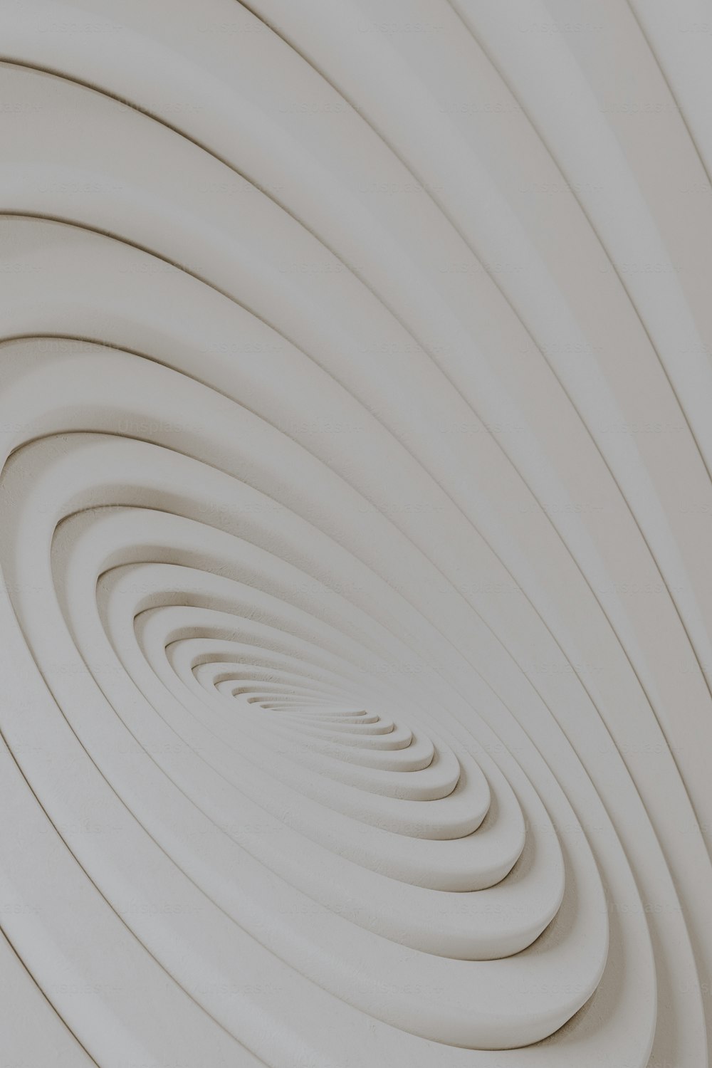 Ein abstraktes Foto eines weißen Spiraldesigns