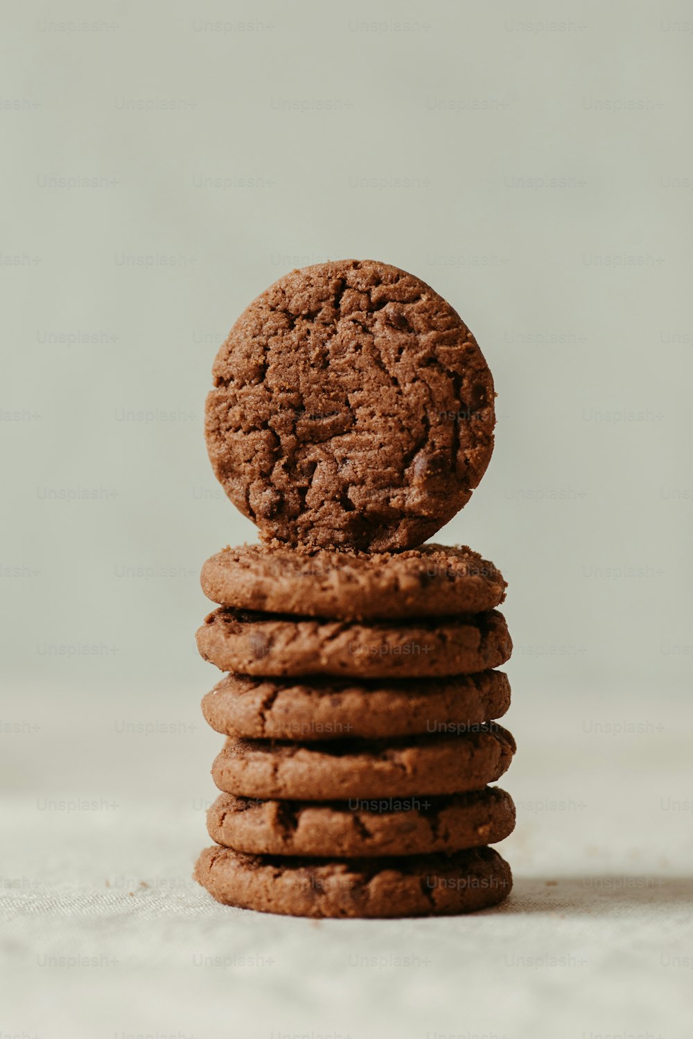 a stack of cookies sitting on top of each other
