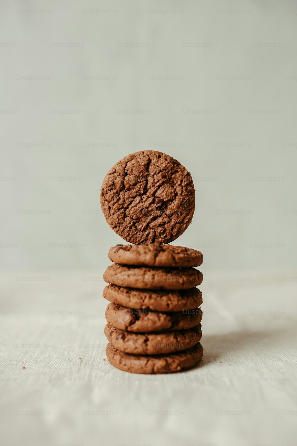 a stack of cookies sitting on top of each other