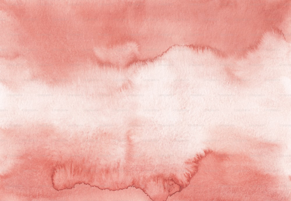 a watercolor painting of pink and white clouds