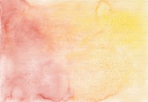 uma pintura em aquarela de amarelo e rosa