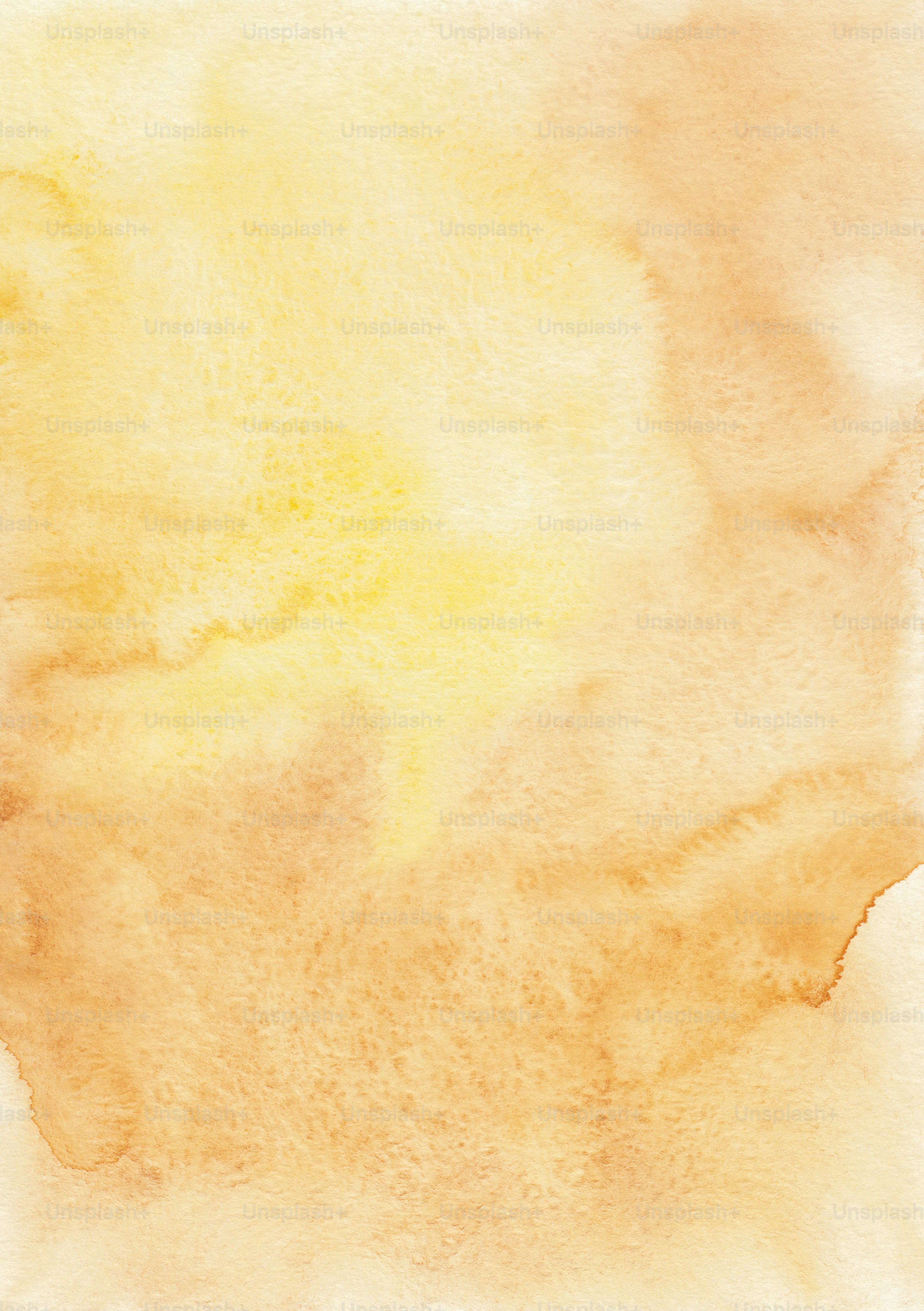 Pastel yellow and brown watercolor background