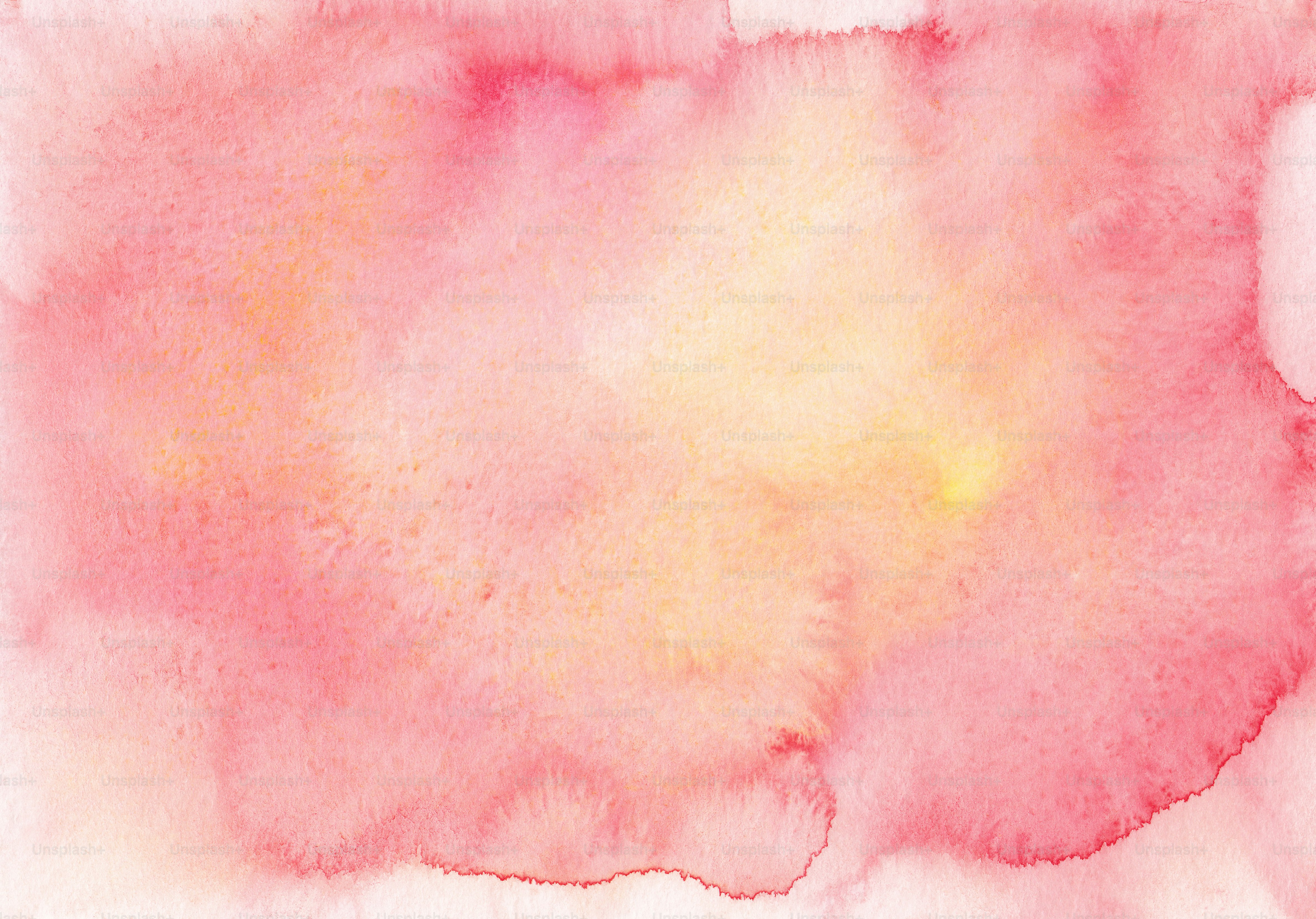 A watercolor painting of pink and yellow photo – Wallpaper Image on ...
