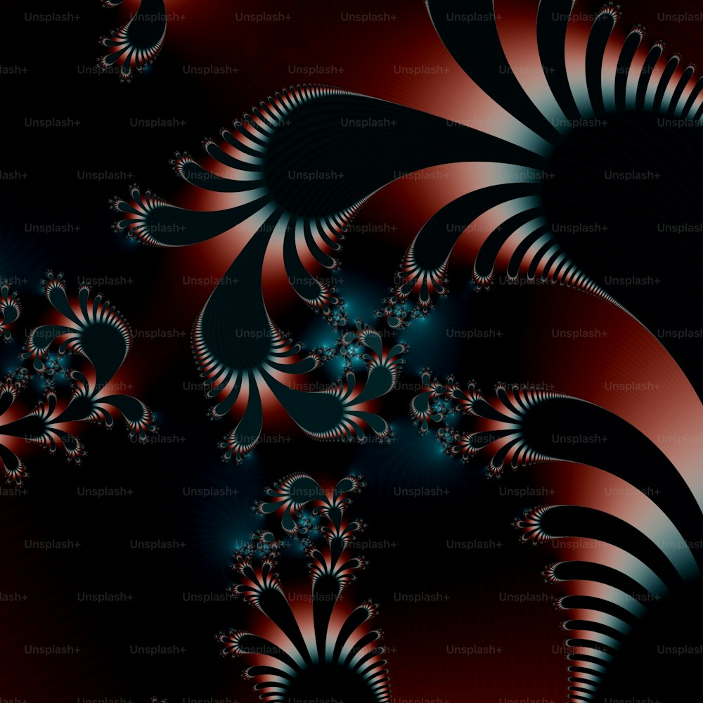 a computer generated image of a black and red background