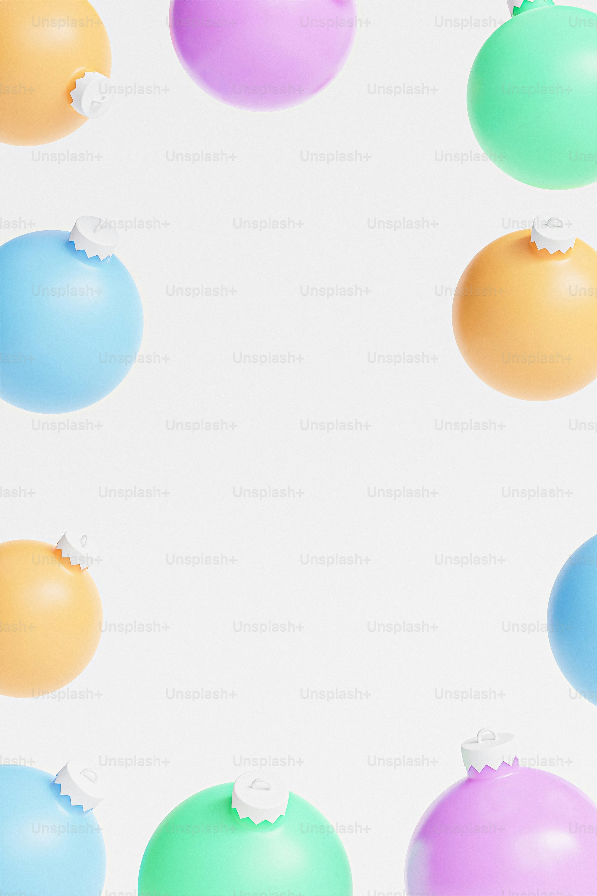 Eine Gruppe von Ballons, die in der Luft schweben