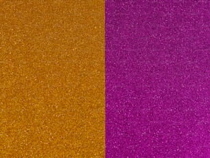 Un primer plano de dos colores diferentes de purpurina