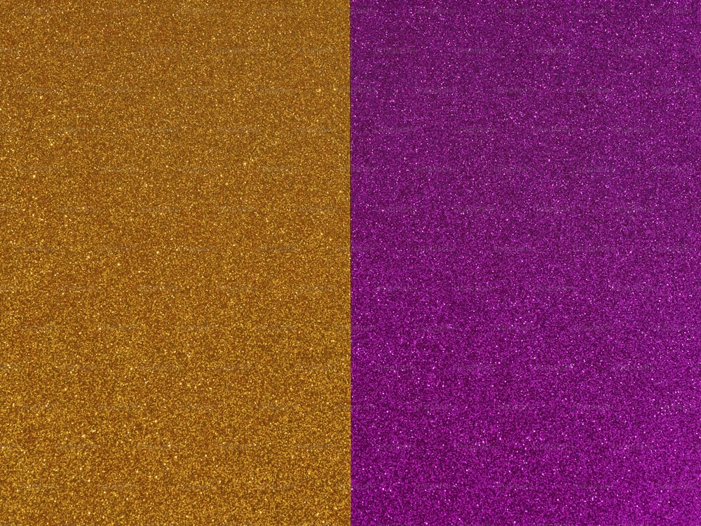 Un primo piano di due diversi colori di glitter