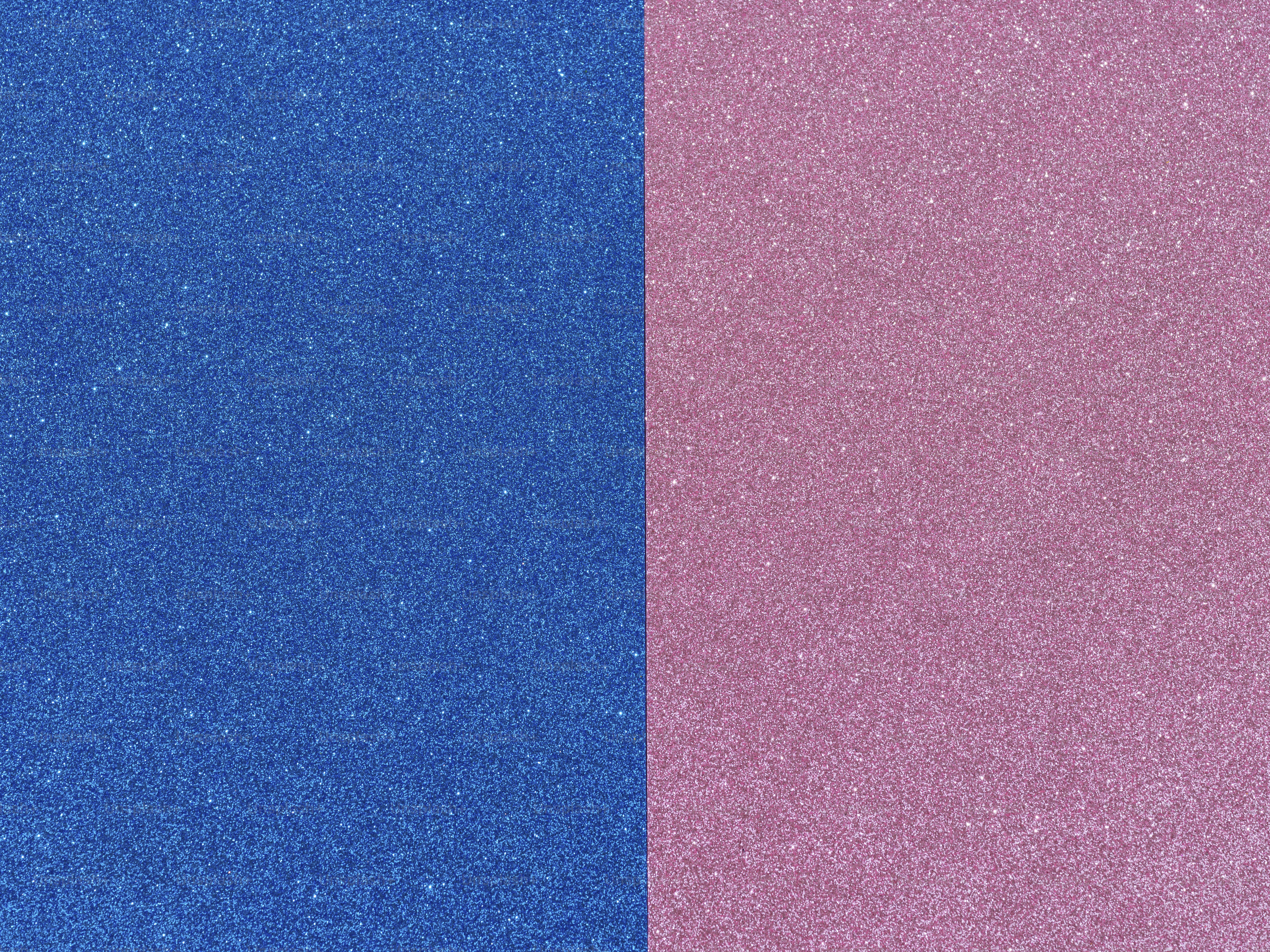 a blue and pink background with glitter