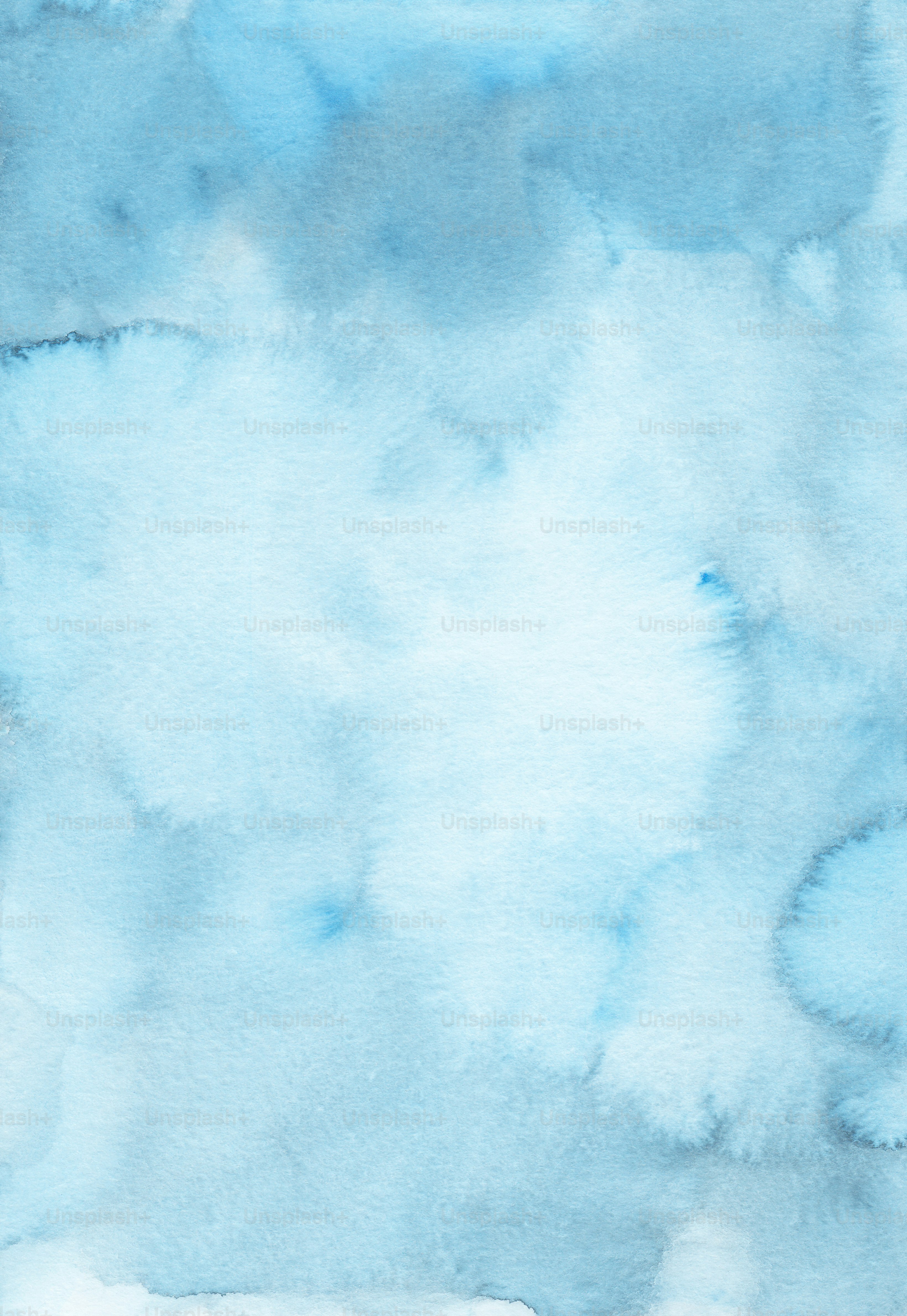 A blue watercolor background with white clouds photo – Blue Image ...