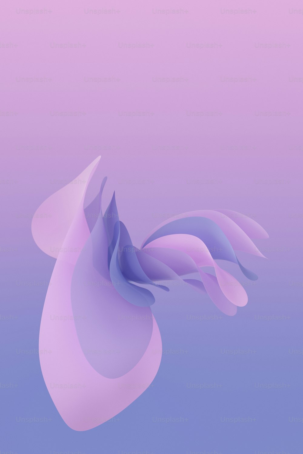 湾曲したデザインの青とピンクの抽象的背景