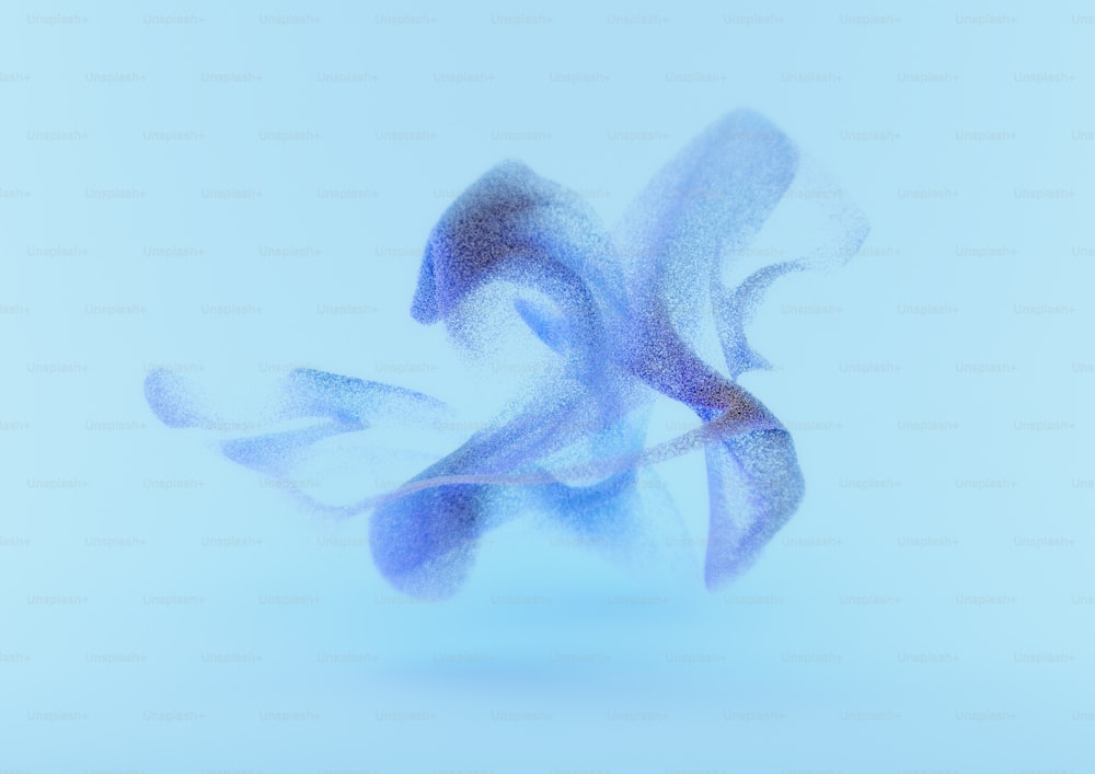 Una imagen borrosa de una flor azul sobre un fondo azul