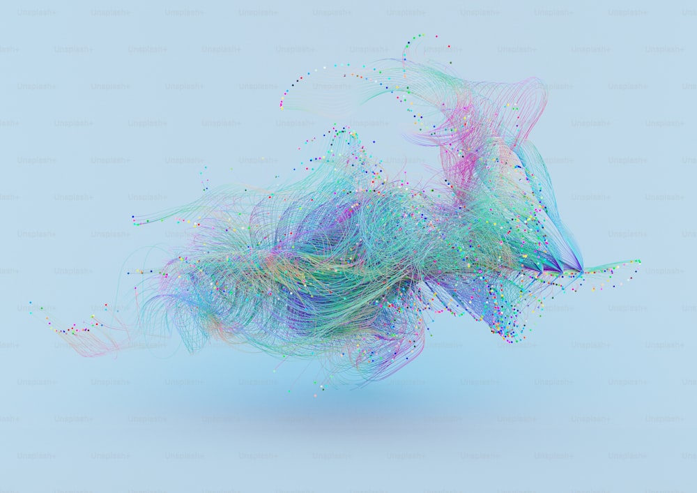 ein computergeneriertes Bild eines Vogels im Flug