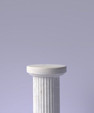 a white column with a white top on a gray background