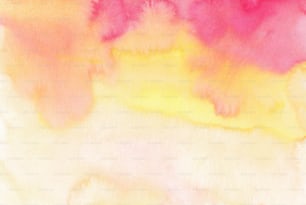 a painting of a yellow and pink background