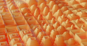 Gros plan d’un motif de cubes orange