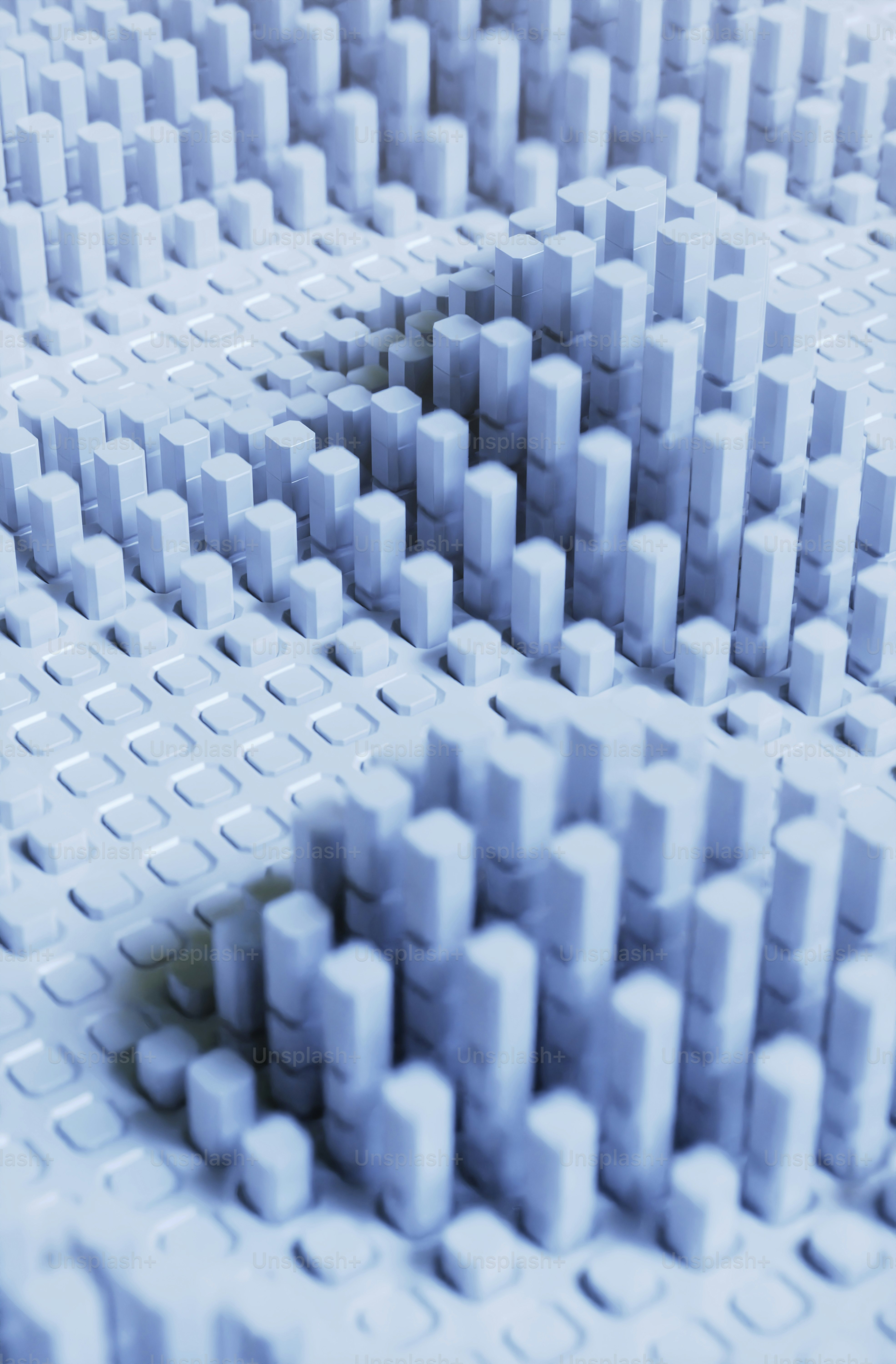 Um close up de um grande objeto branco feito de blocos de lego