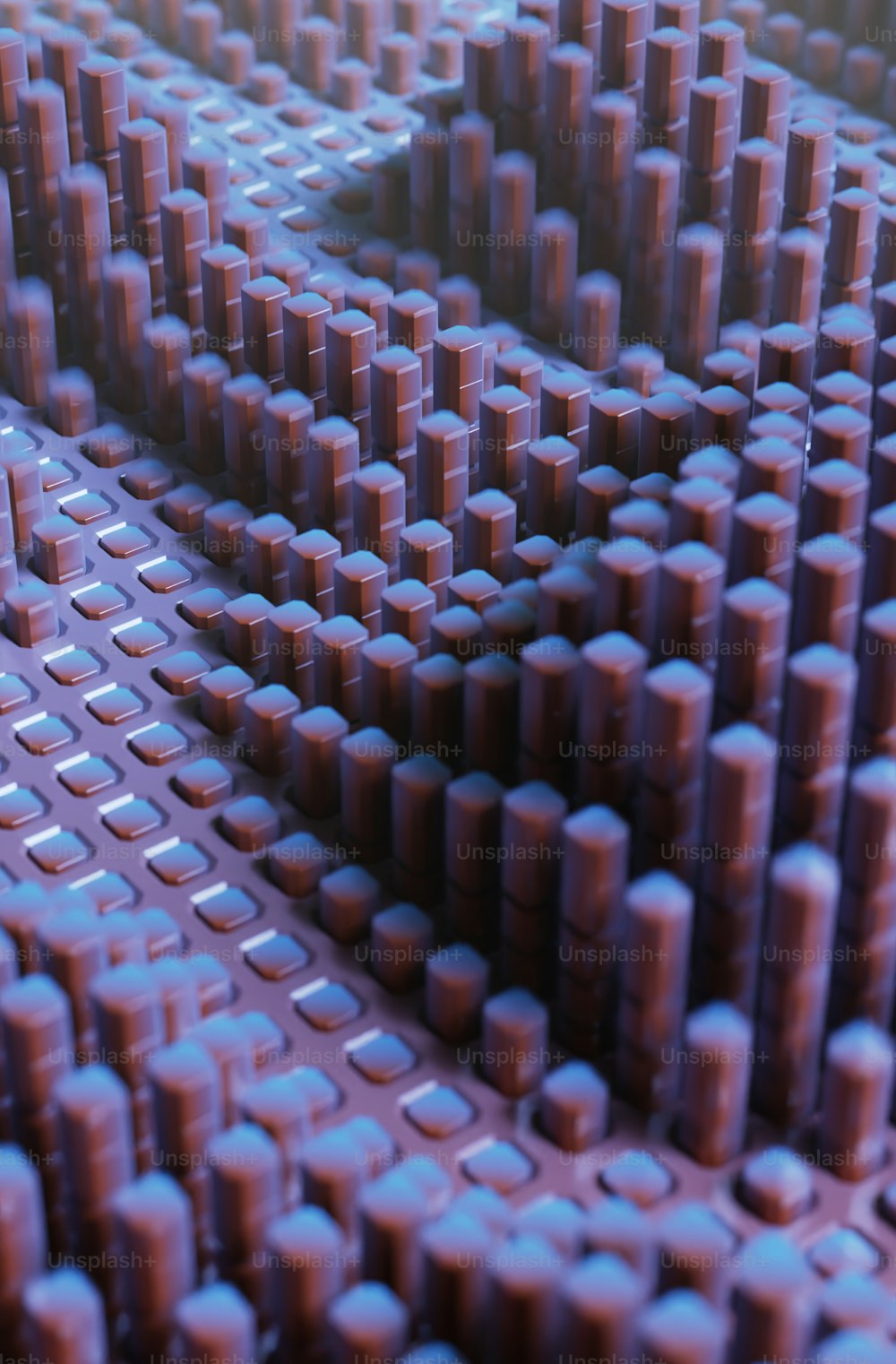 a close up of a very large number of cubes