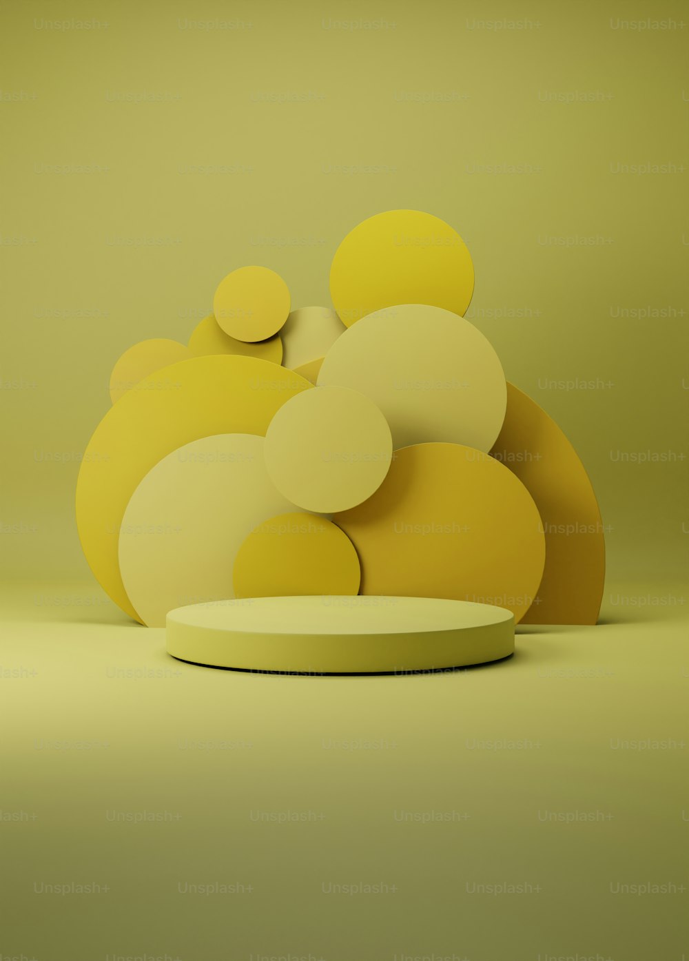 a yellow and white object on a yellow background