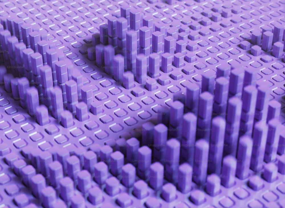 a close up of a purple object made out of legos