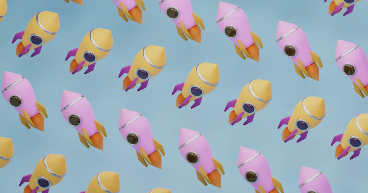 A group of paper rockets flying through the sky photo – Sky rockets ...