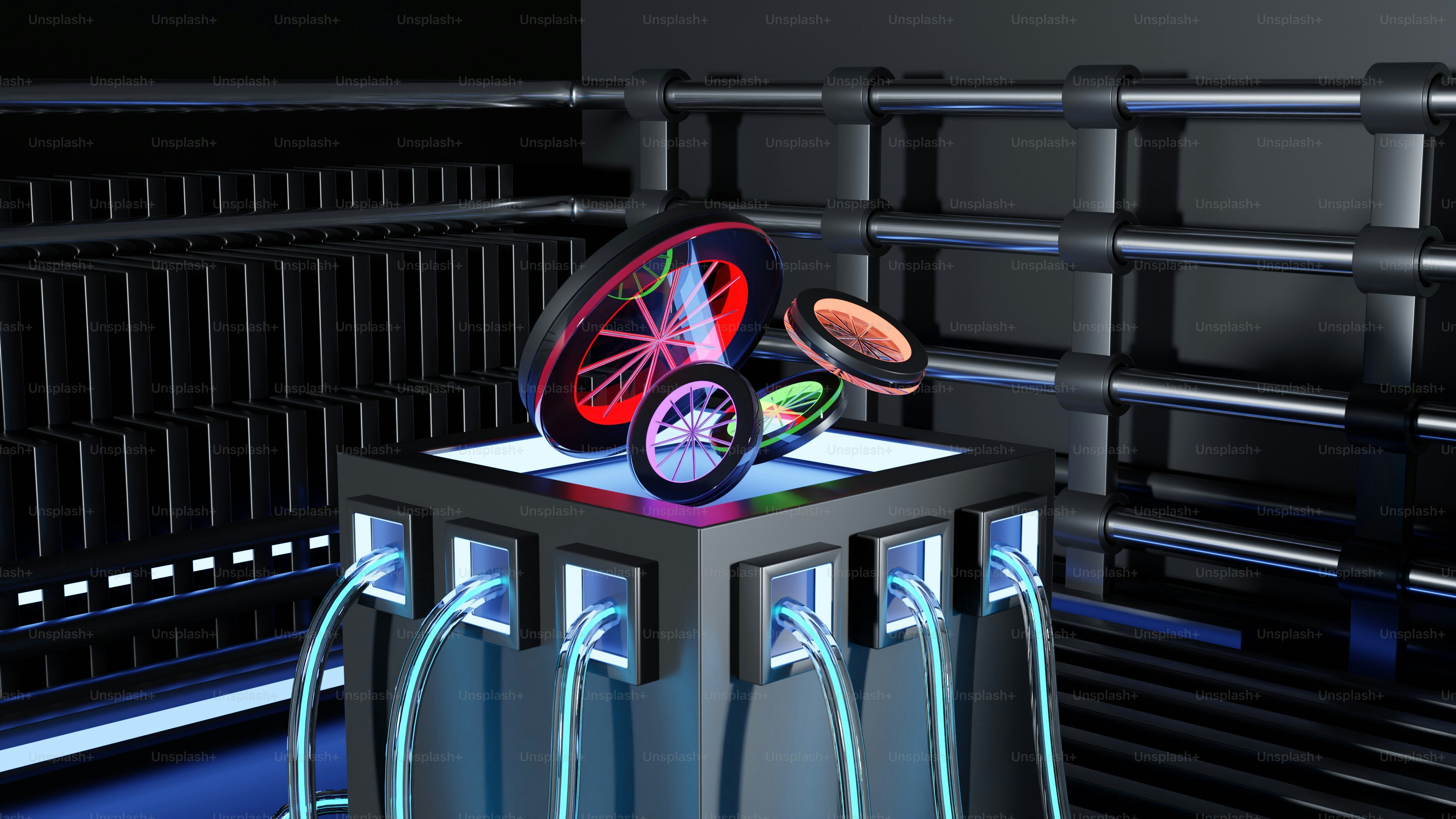 A computer generated image of a futuristic machine photo – Ecom Image ...