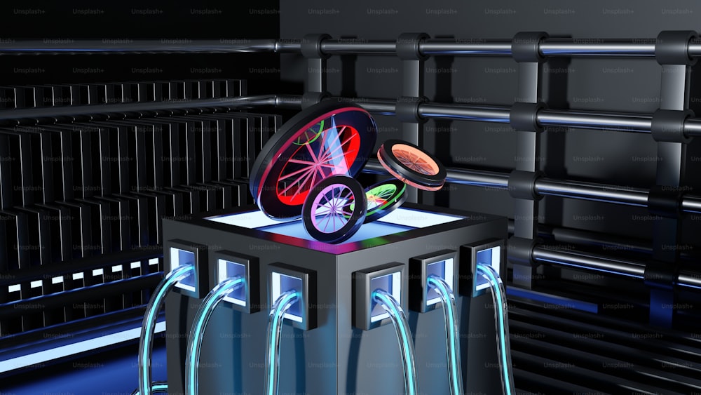a computer generated image of a futuristic machine
