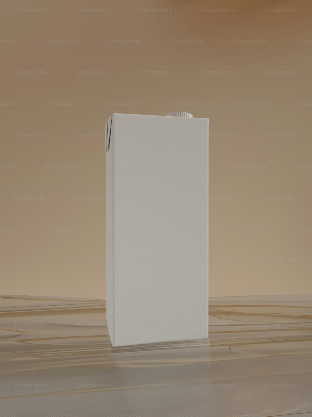 a white box sitting on top of a wooden floor