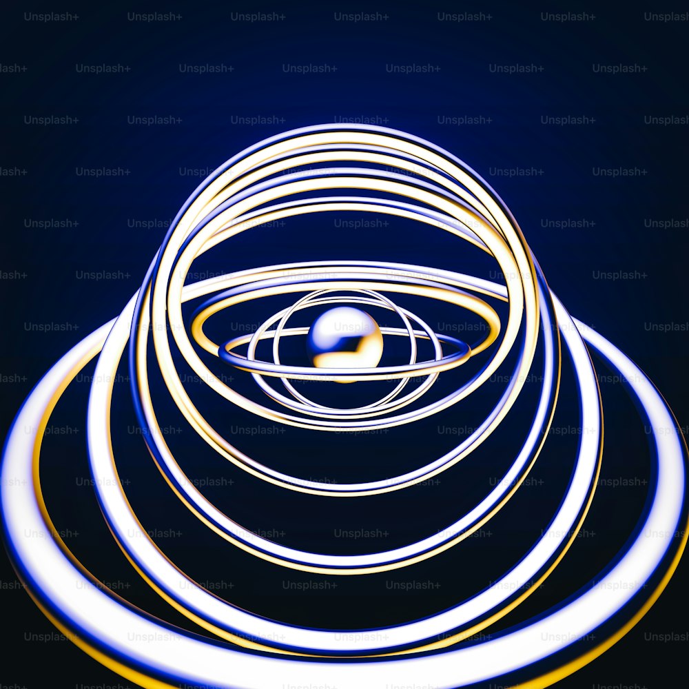 uma imagem gerada por computador de uma espiral de luz