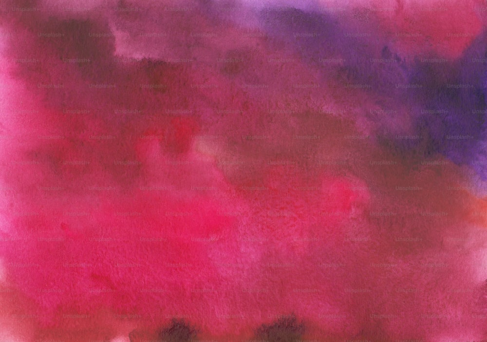 a painting of pink and purple clouds in the sky