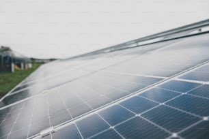 a close up of a solar panel on a roof