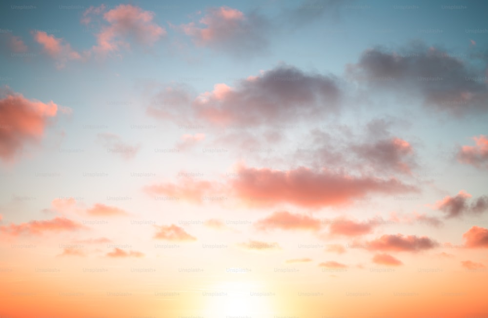 Colourful sky in evening Free Photo Download