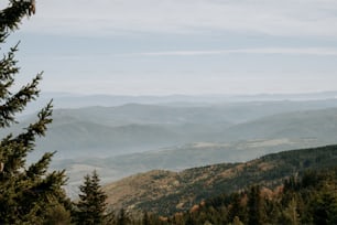 a view of a mountain range from a distance