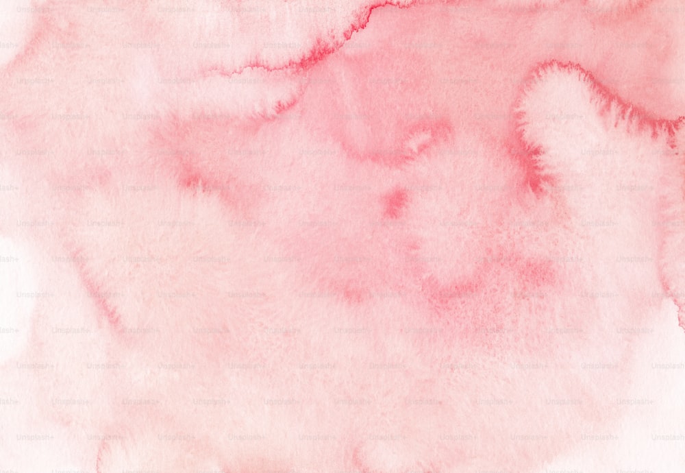 a watercolor painting of pink and white
