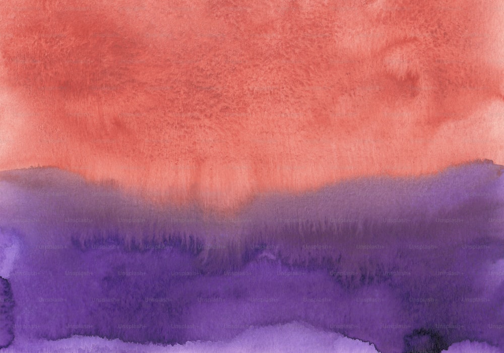 Una pintura de fondo púrpura y naranja