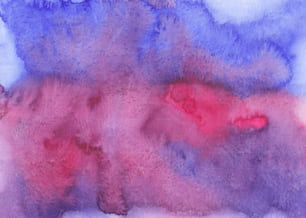 a painting of a red and purple animal