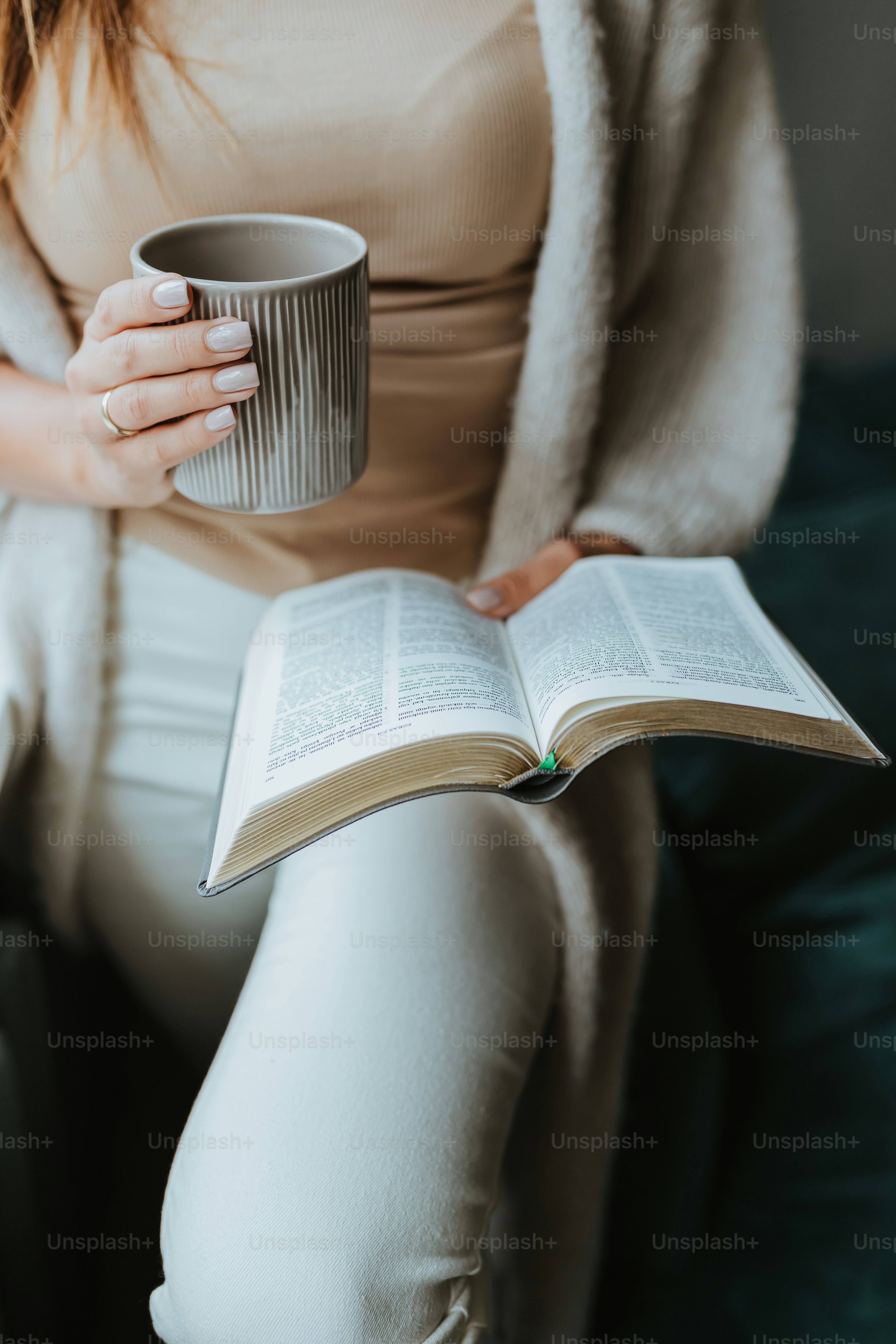 a person reading a book