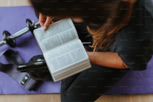 a person reading a book