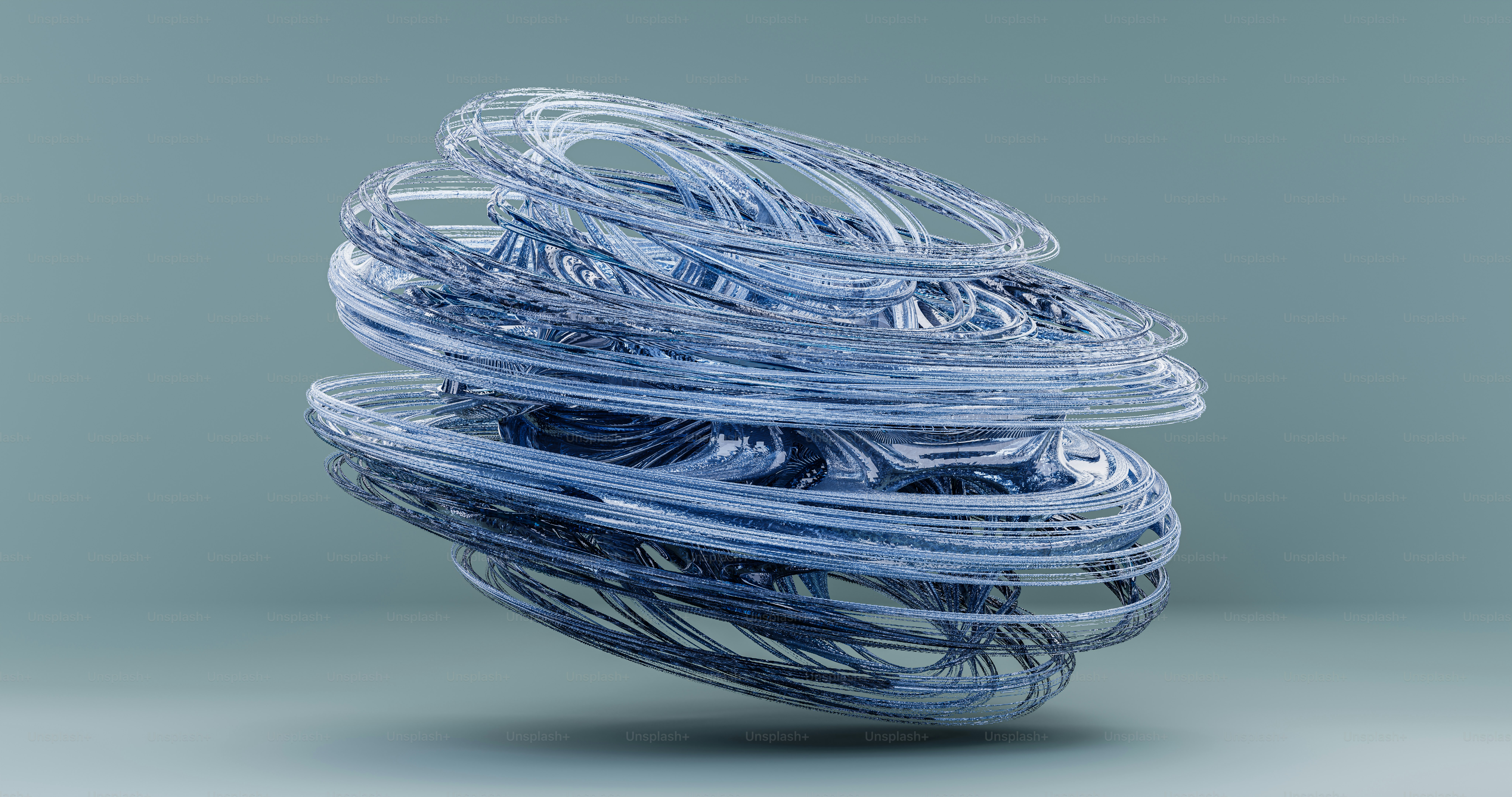a bunch of wires that are in the air