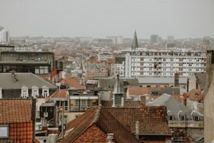 a view of a city from the top of a building