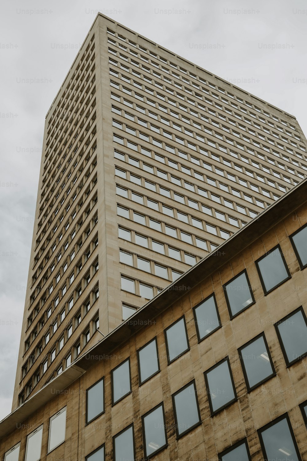 a very tall building with lots of windows