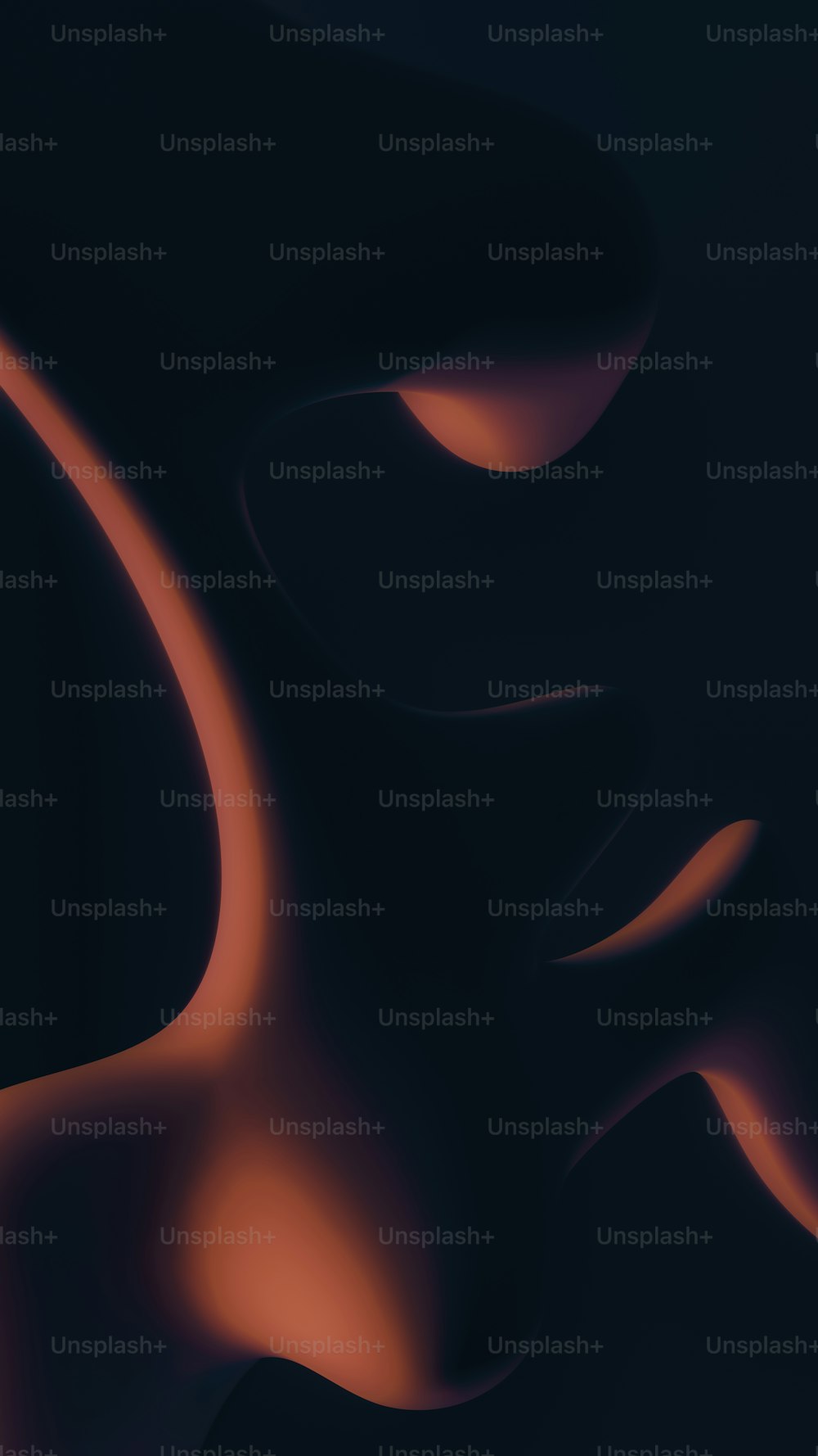 a black and orange abstract background with wavy lines