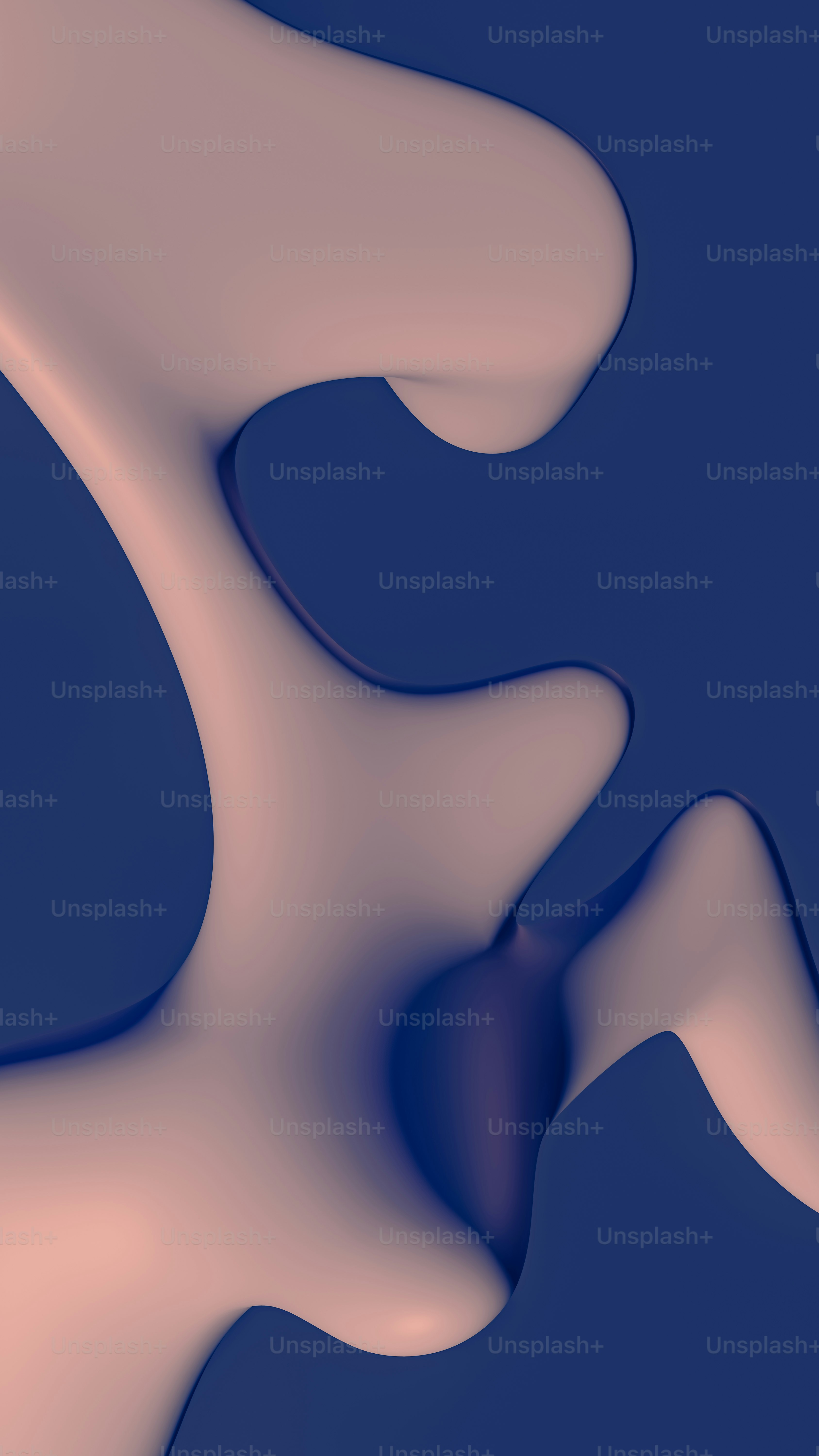 a computer generated image of a blue and white object